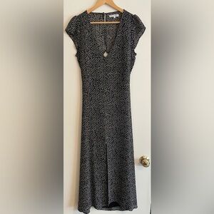 Reformation Black and White Midi Dress